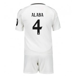 Real Madrid David Alaba #4 Dětské Domácí dres komplet 2024-25 Krátký Rukáv (+ trenýrky)